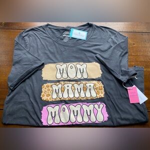 •NWT•Simply Southern MOM MAMA MOMMY Oversized Short Sleeve Tee- ONE SIZE